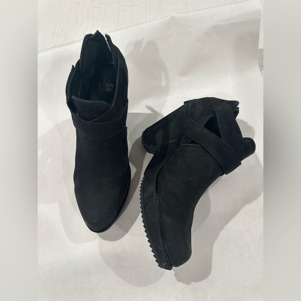 Eileen fisher booties black suede in good condition.